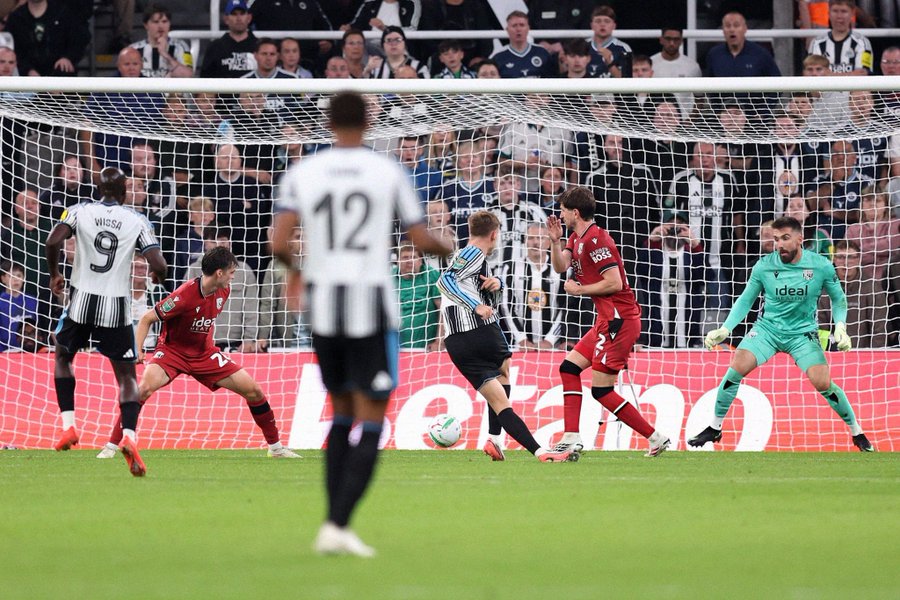 Newcastle 3-2 West Brom: Barnes Double Seals EFL Cup Thriller