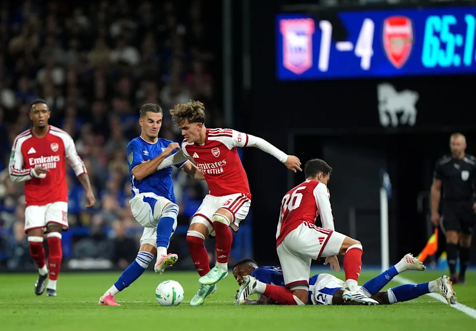 Ipswich 2-4 Arsenal: Dowman Double Fires Gunners Through in EFL Cup
