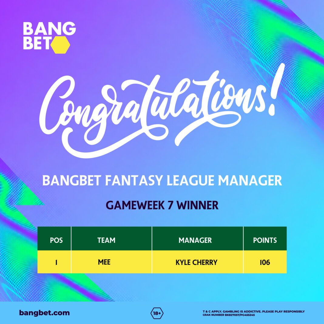 Bangbet Fantasy League GW7 Winner: Team MEE Claims KSh 4,000Â