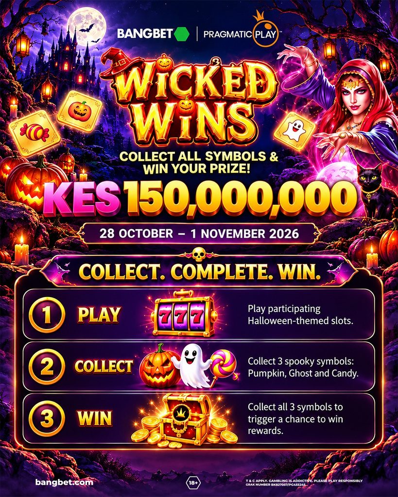 BangBet Wicked Wins Halloween 2026: Win a Share of KES 150 Million in Prizes!
