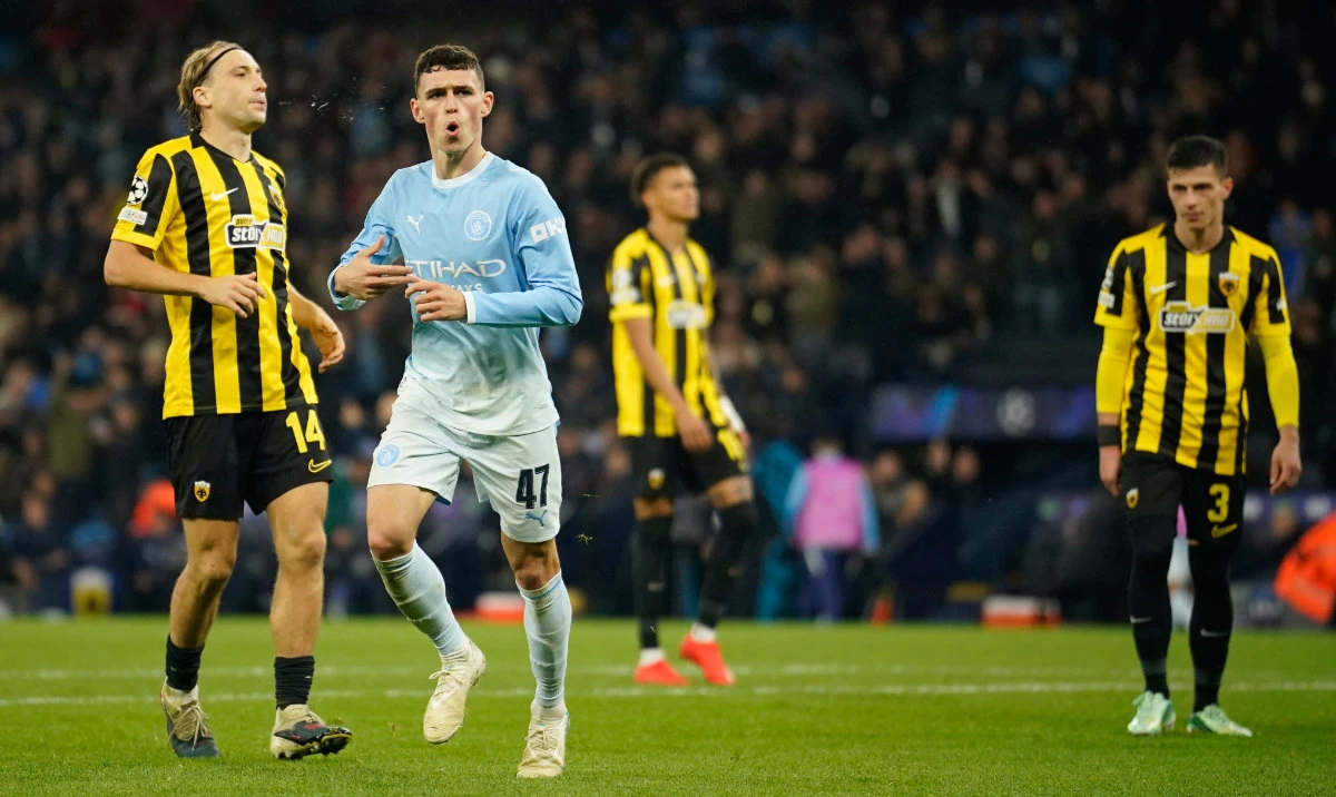 Man City 5-1 AEK Athens: Foden Scores Hat-Trick 