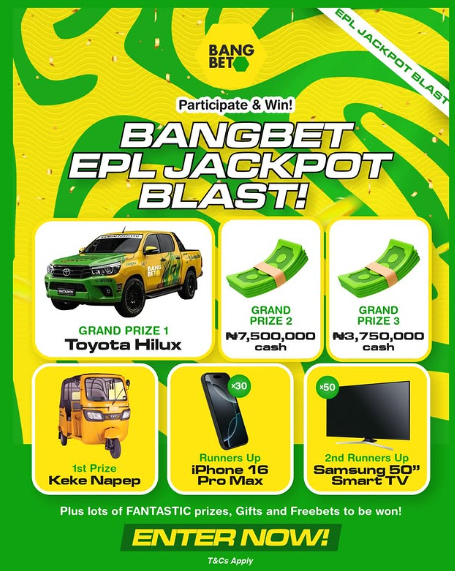 Bangbet Nigeria EPL Jackpot