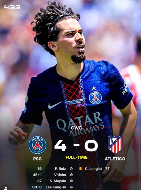 PSG 4-0 Atlético Madrid: Club World Cup Statement