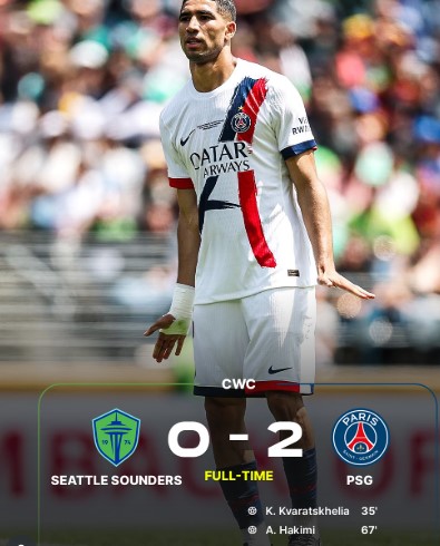PSG Defeat Seattle Sounders 2-0 to Advance in Club World Cup 2025