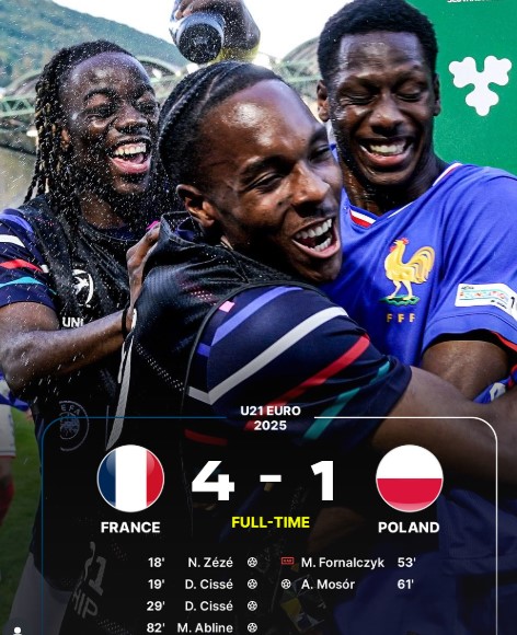 France U21 Dominate Poland 4-1 to Secure Euro U21 Quarter-Final Berth
