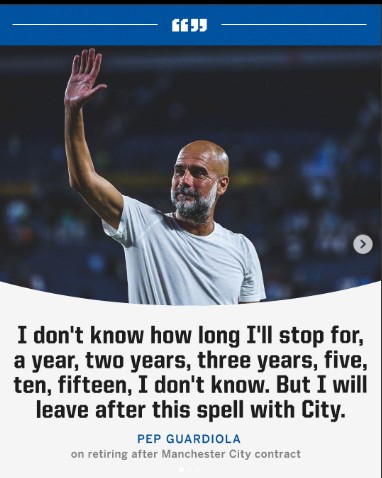 Pep Guardiola to Take Extended Coaching Break