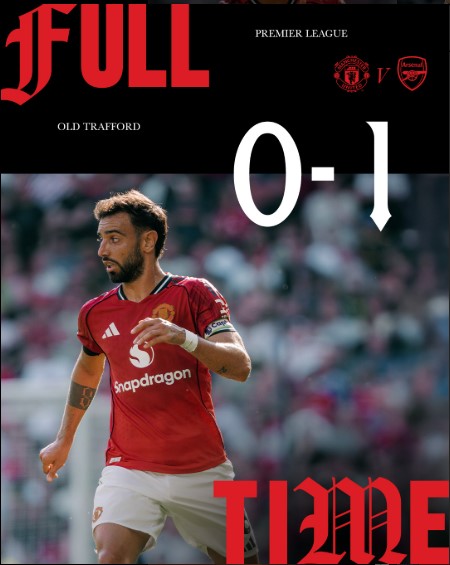 Manchester United Loose To Arsenal in Premier League Opener Despite United’s Dominance