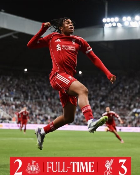 Newcastle 2–3 Liverpool: Rio Ngumoha’s 100th-Minute Winner Seals Chaotic Premier League Thriller