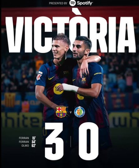 Barcelona 3-0 Getafe: Ferran Torres Brace and Dani Olmo Shine