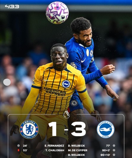 Brighton Stun Chelsea with a Late 3-1 Comeback at Stamford Bridge