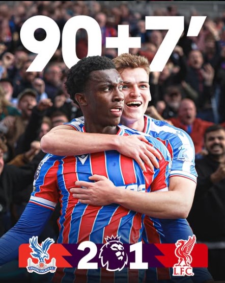 Crystal Palace Stun Liverpool with a Dramatic 2-1 Victory at Selhurst Park