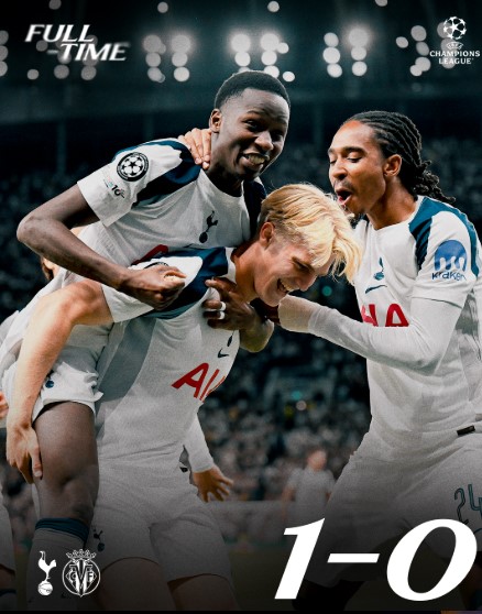 Tottenham Secure 1-0 Victory Over Villarreal in Champions League Clash