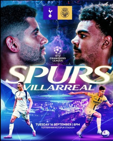 Tottenham Hotspur vs Villarreal: Champions League 2025/26