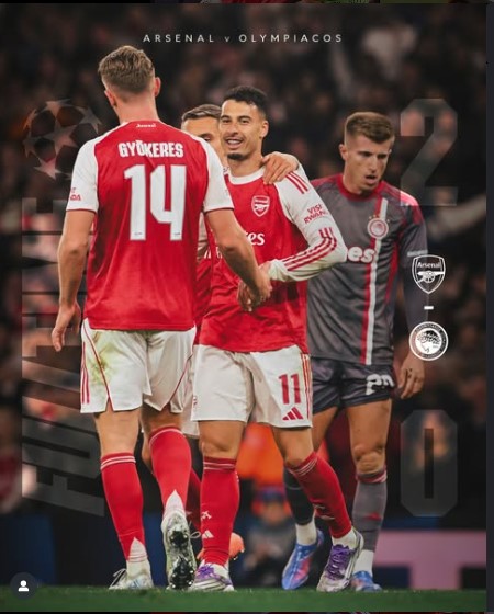 Arsenal 2-0 Olympiacos: Martinelli and Saka Seal Comfortable Champions League Victory