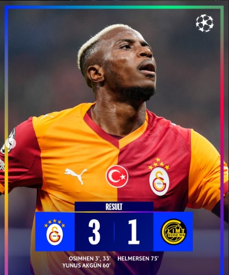 Victor Osimhen Fires Galatasaray Past Bodรธ/Glimt with Record-Breaking Brace in UCL Win