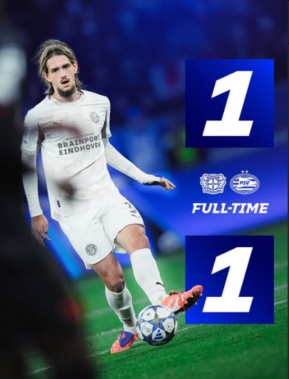 Bayer Leverkusen 1-1 PSV: Saibari Cancels Out Kofane’s Opener in Champions League Clash