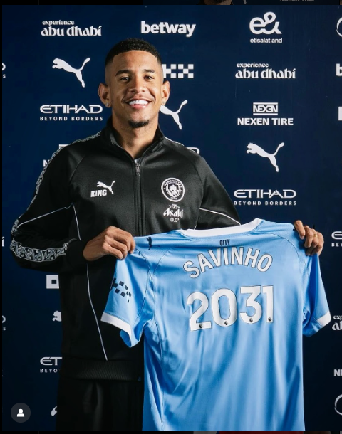 Savinho Commits to Manchester City Until 2031