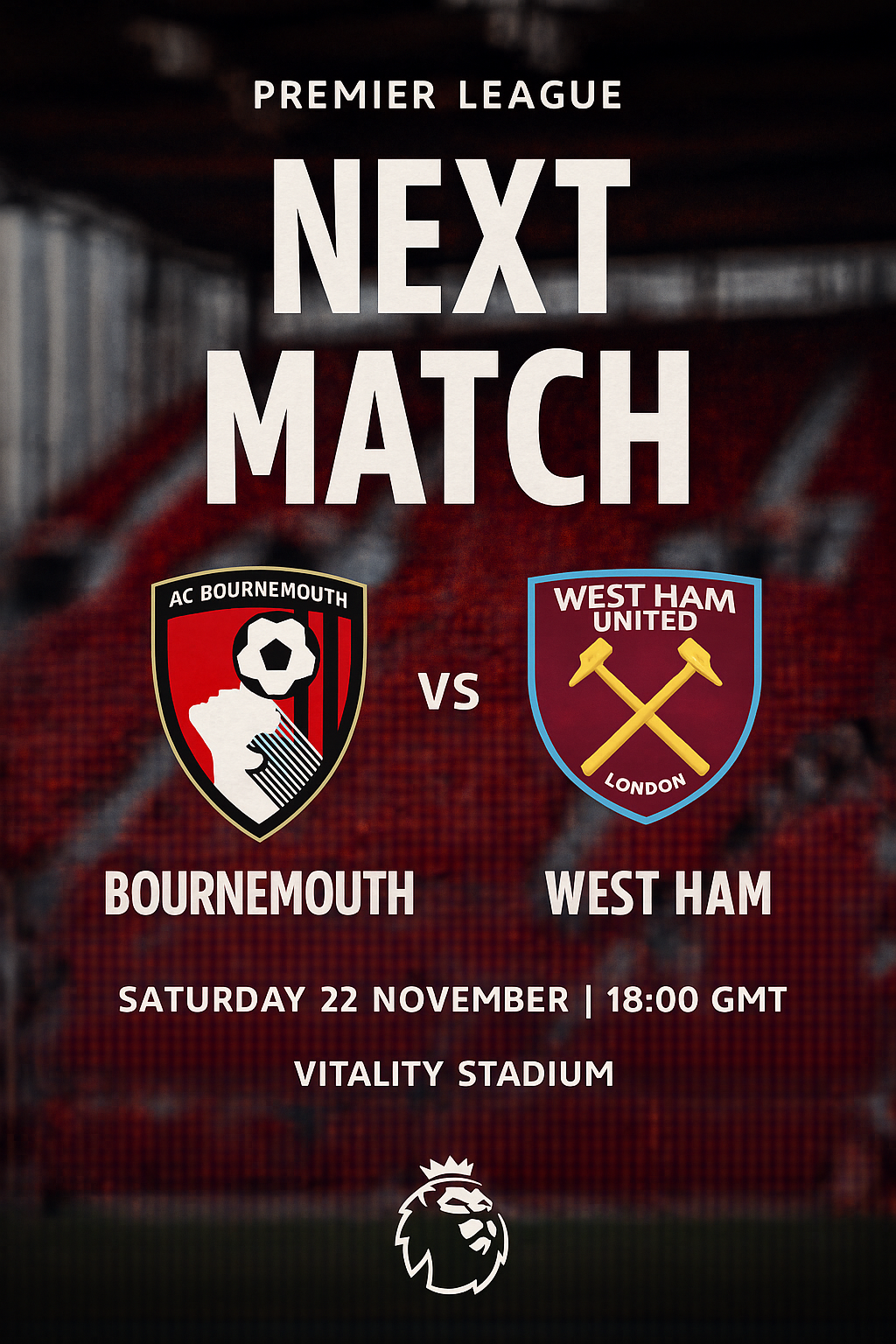 Bournemouth vs West Ham – Premier League Matchweek 12 Preview & Prediction