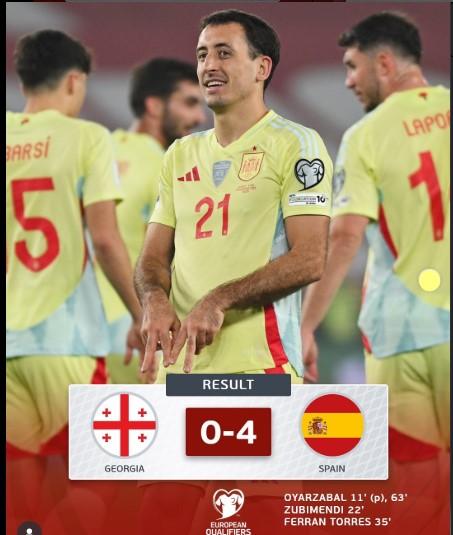 Spain Cruise to 4–0 Victory Over Georgia to Extend Perfect World Cup Qualifying Run