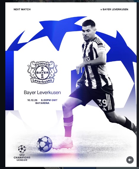 Leverkusen vs Newcastle – UEFA Champions League Showdown as Both Sides Seek Crucial Points
