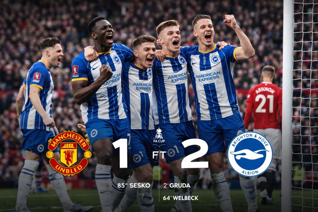 Manchester United Crash Out of FA Cup After Shock 2-1 Home Defeat to Brighton