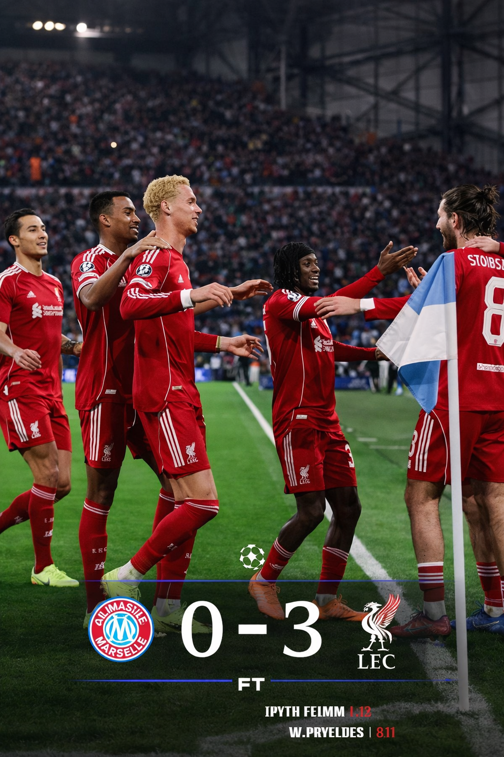 Liverpool Dominate Marseille 3–0 in Champions League as Slot’s Reds March On