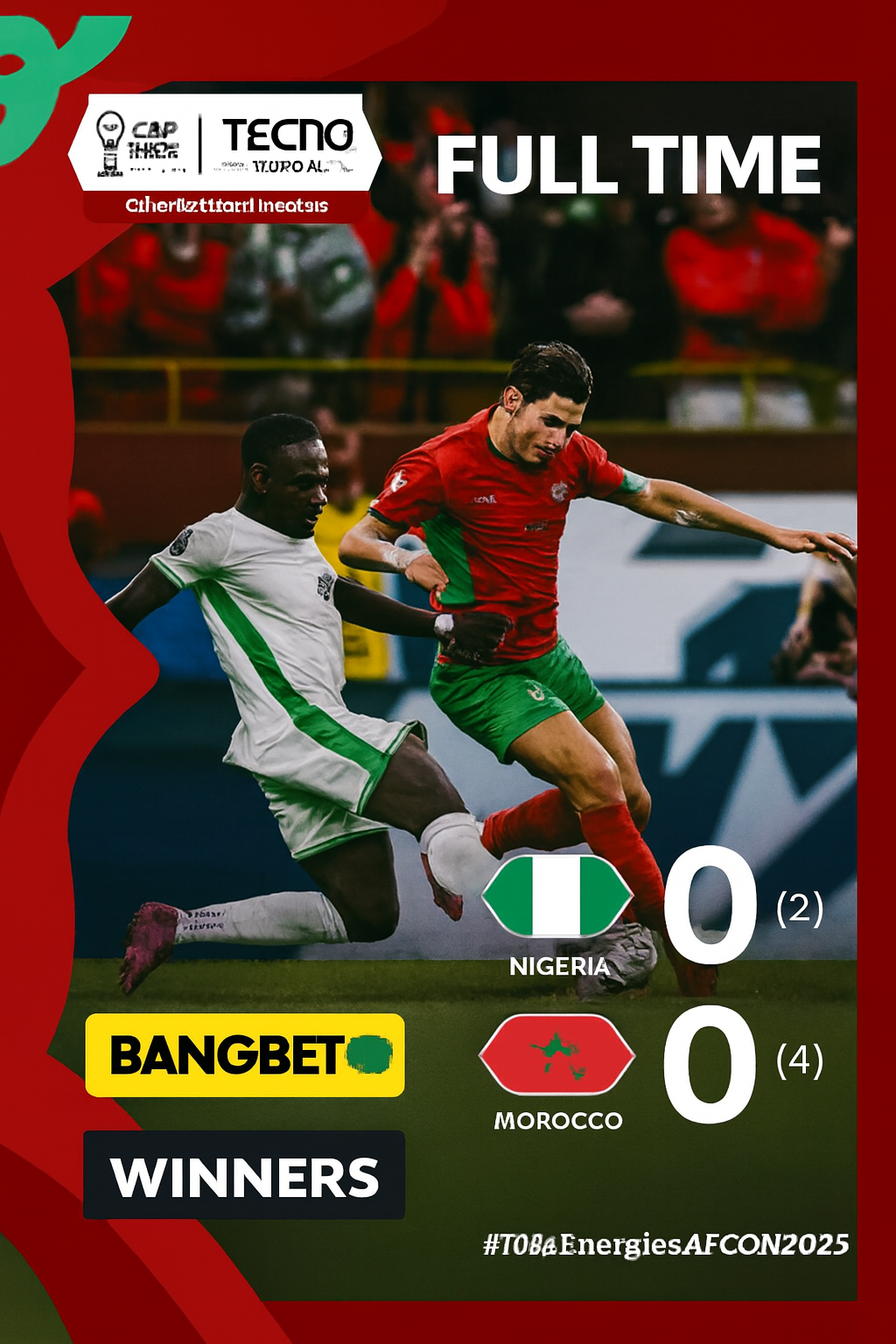 Super Eagles Eliminated by Morocco After Dramatic Semifinal Battle