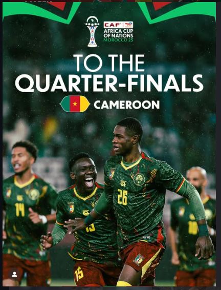 South Africa 1–2 Cameroon: Indomitable Lions Roar Back to Set Up AFCON Quarter-Final Clash with Morocco