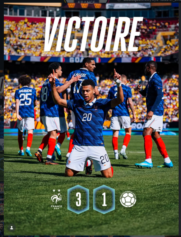 France 3-1 Colombia: Douรฉ Shines as Depth-Filled Les Bleus Dominate Friendly