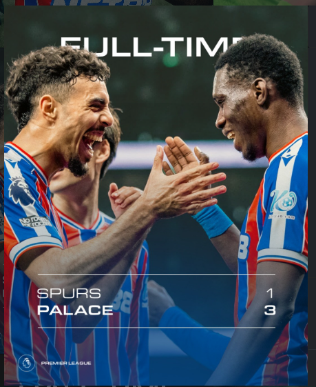 Tottenham’s Nightmare Continues: Crystal Palace Punish Spurs in 3-1 Defeat