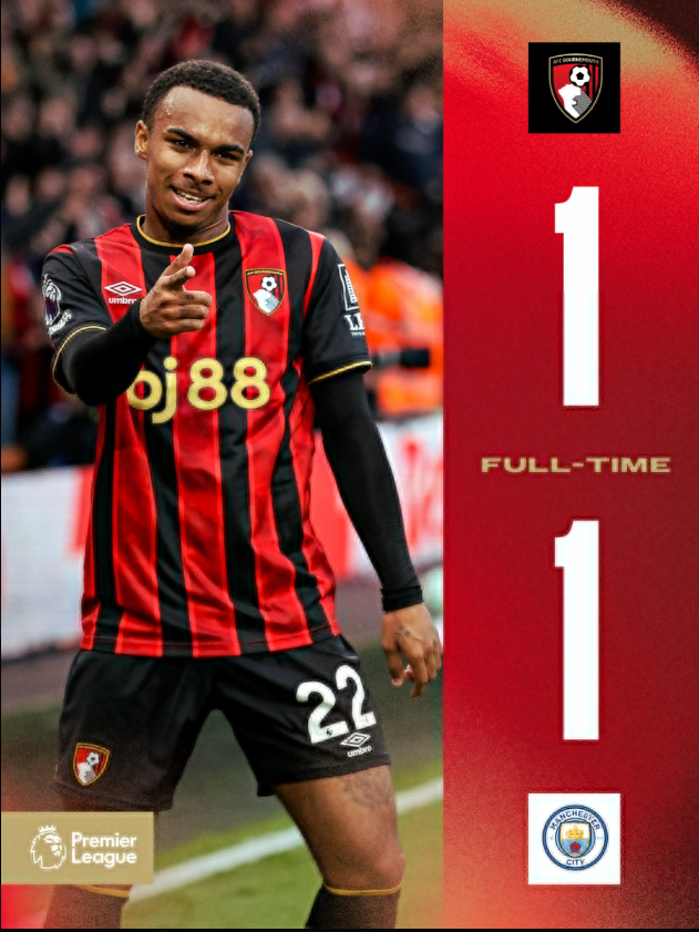 Bournemouth 1-1 Manchester City: Arsenal Crowned Champions as Cherries Seal Historic European Spot