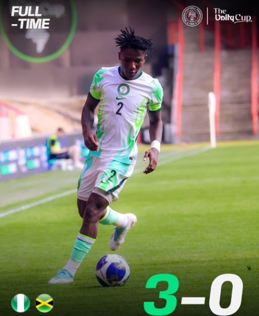 Nigeria Thrash Jamaica 3-0 to Retain Unity Cup as Alhassan Yusuf Shines in London
