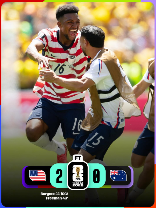 USA vs Australia Result: Hosts March into World Cup Knockouts