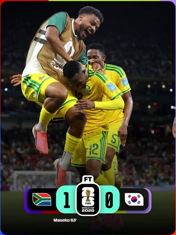 South Africa vs South Korea Result: Historic Bafana Bafana Victory Sends Them Through