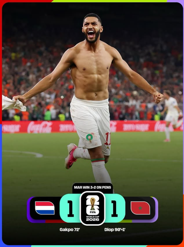 Morocco Beat Netherlands on Penalties to Reach World Cup Last 16