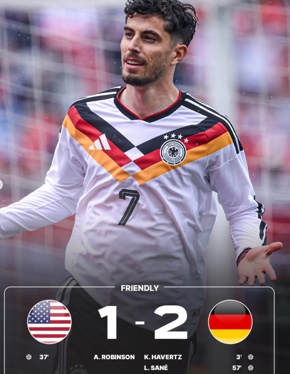 USA 1-2 Germany: Havertz and Sané Extend Germany’s Winning Run to Nine Matches