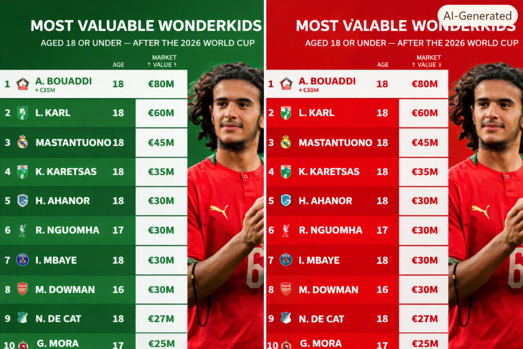 Most Valuable Wonderkids After the 2026 FIFA World Cup