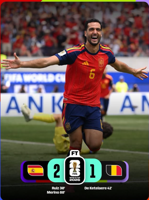 Spain 2-1 Belgium: Merino’s Late Heroics Fire La Roja Into the Semi-Finals