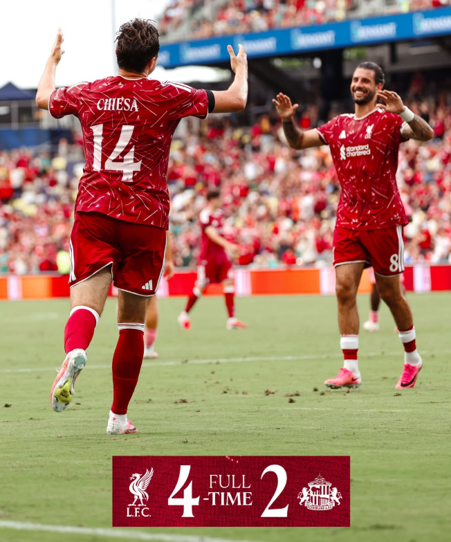 Liverpool 4-2 Sunderland: Reds Kick Off Iraola Era with Entertaining Friendly Win