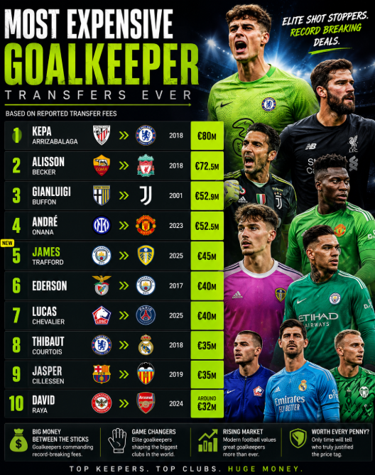 The Most Expensive Goalkeeper Signings In Europe
