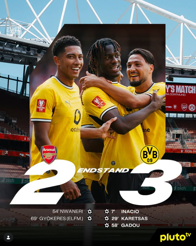Arsenal Fall 3-2 to Borussia Dortmund as Pre-Season Struggles Continue