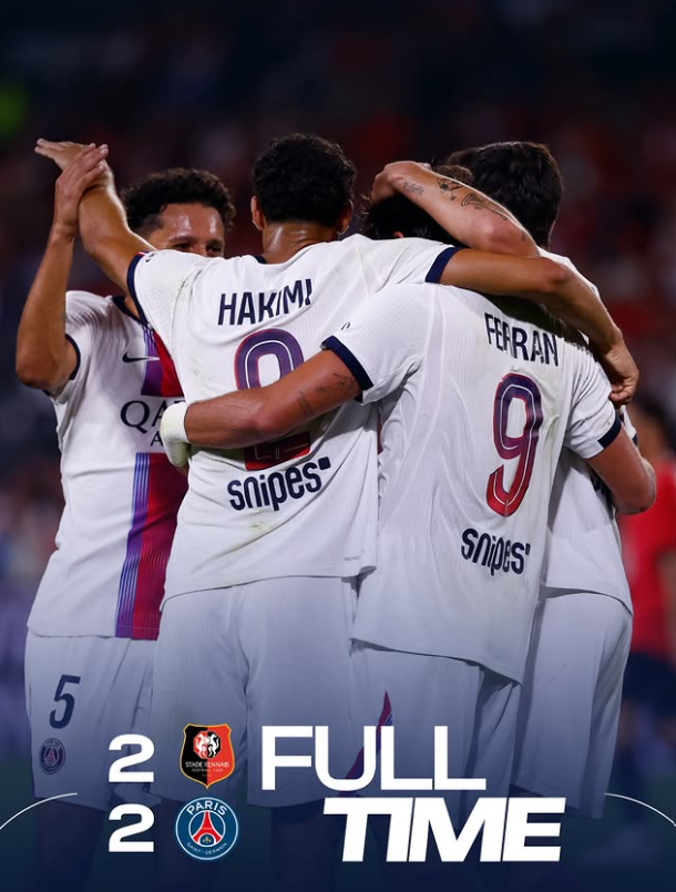Ferran Torres Scores Debut Brace as PSG Fight Back to Draw 2-2 with Rennes