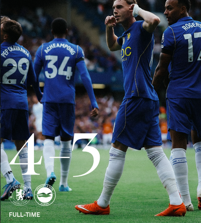 Chelsea 4-3 Brighton: Alonso’s Blues Survive Late Scare