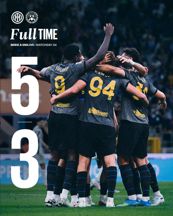 Inter Milan Produce Incredible Comeback to Beat Udinese 5-3