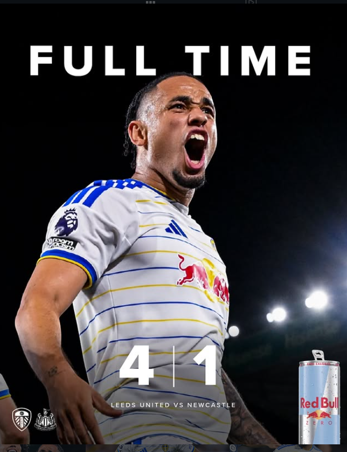 Leeds United Thrash Newcastle 4-1 to Move Third in Premier League