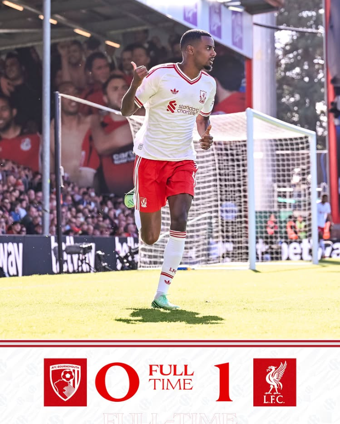 Alexander Isak Fires Liverpool to 1-0 Win Over Bournemouth