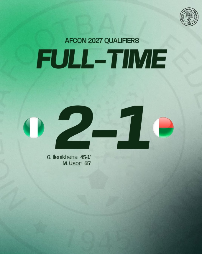 Super Eagles Fight Back to Win First AFCON 2027 Qualifier