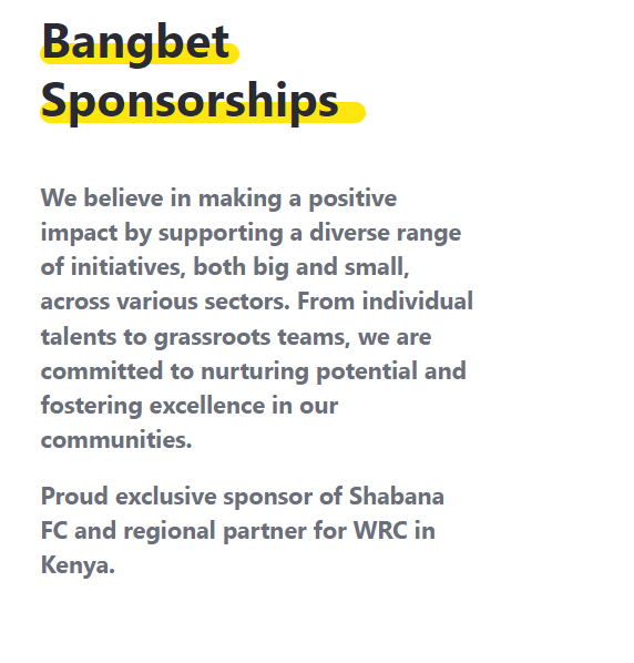 Bangbet's About us page