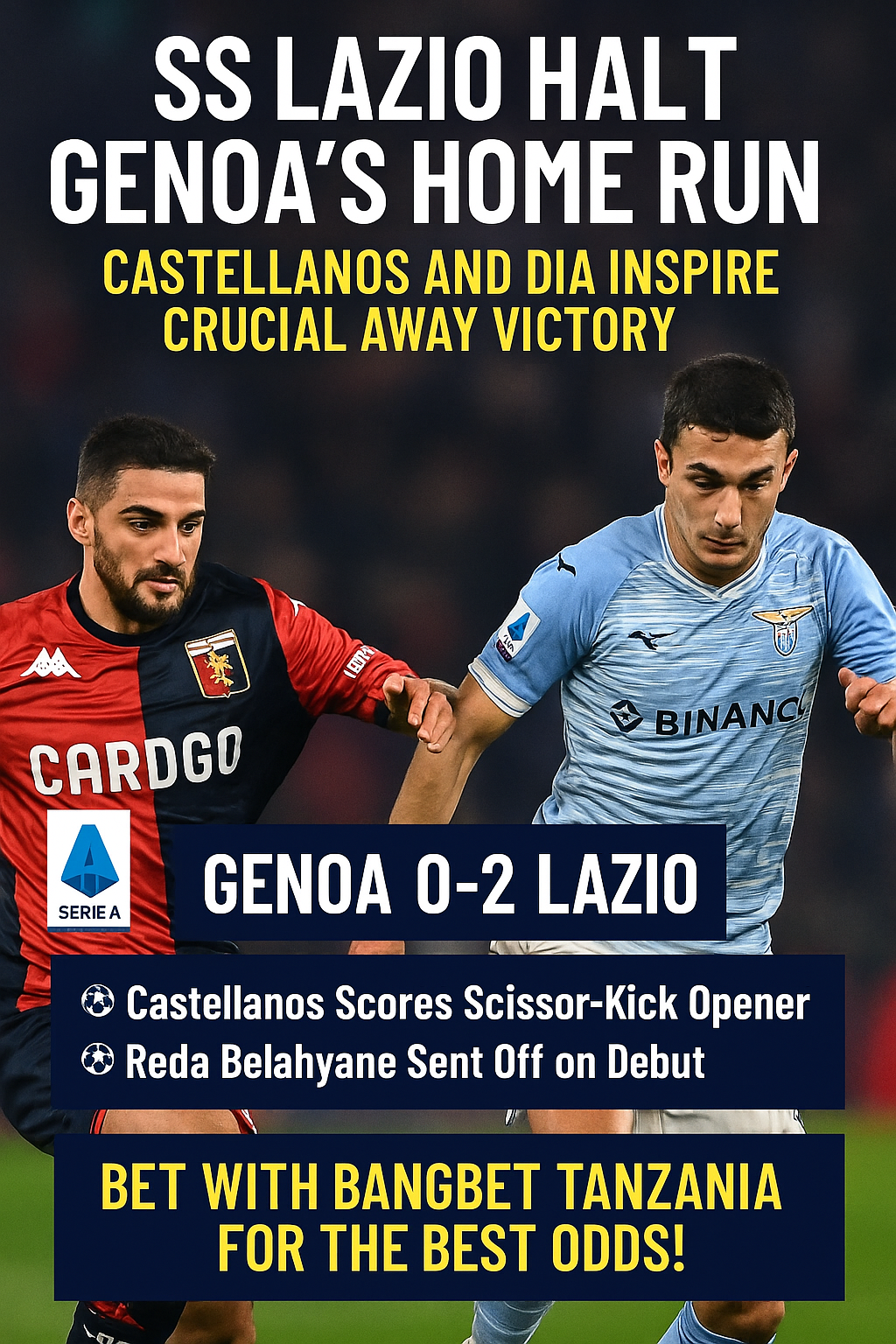 Lazio Secure Big Win at Genoa – Serie A Highlights