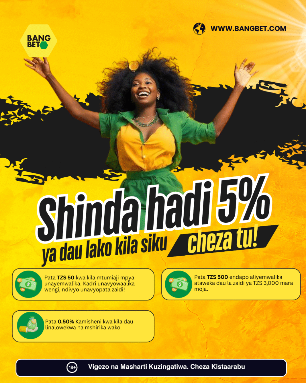 BangBet, one of Africa's fastest-growing online betting platforms, offers a unique affiliate program designed to reward users for referring others. Whether you’re a social media influencer, blogger, or simply a betting enthusiast, this program provides an excellent opportunity to earn money in Tanzania. With over 140,000+ participants and a staggering TZS 198.8 billion+ in total earnings shared among users, the BangBet Affiliate Program is proving to be a game-changer. How Does It Work? The concept is simple: Sign Up for Free Share Your Unique Referral Link via social media, WhatsApp groups, blogs, or websites. Earn Commissions whenever your referrals place bets. You can earn up to 0.50% commission on every bet placed by your referred users. That’s real cash with T+1 instant withdrawals available! Why Join the BangBet Affiliate Program in Tanzania? 1. No Upfront Investment Becoming an affiliate is 100% free. You don’t need to invest any money to get started. 2. Instant Withdrawals Enjoy the freedom of T+1 withdrawals, meaning your commissions are available just one day after being earned. 3. Lucrative Commission Structure Your earnings are based on the positive revenue generated by your referrals. BangBet pays you 5% to 10% of this amount. 4. Massive Earning Potential The top 5 earners have made: TZS 59.29 million TZS 50.92 million TZS 36.40 million TZS 28.36 million TZS 21.20 million This shows the high-income potential even for solo marketers in Tanzania. Why Choose BangBet? BangBet is not just another betting site. It’s a trusted platform across Africa known for: A user-friendly mobile interface Wide selection of casino and sports betting options Instant deposits and T+1 withdrawals Generous bonuses and promotions Whether you’re betting or referring, BangBet is built to reward you. Conclusion: Start Earning Today! If you’re in Tanzania and looking to generate a steady online income, the BangBet Affiliate Program is the right choice. With no startup costs, instant withdrawals, and real earnings potential, you can start building a passive income stream today. Ready to earn? Join BangBet Affiliate Program Now and take your first step towards financial independence!